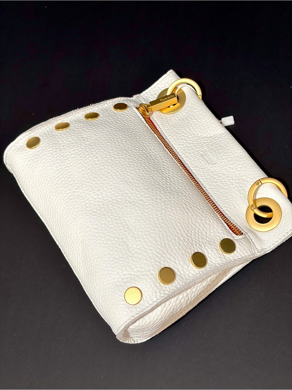 Hammitt Tony Small Leather Crossbody Bag in Ceramic White/Brushed Gold Hardware - Picture 8 of 12